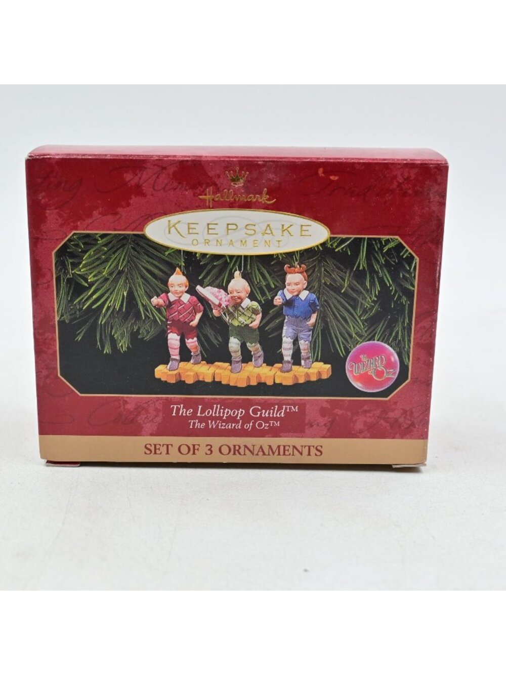 Hallmark Keepsake Wizard of Oz The Lollipop Guild Set of 3 Ornaments Vintage1998